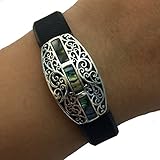 Fitbit Alta, Fitbit Flex Jewelry to Accessorize Your Fitness Activity Tracker Bracelet - Etched Ornate Scroll Design Abalone CHARLESTON Bracelet Accessory