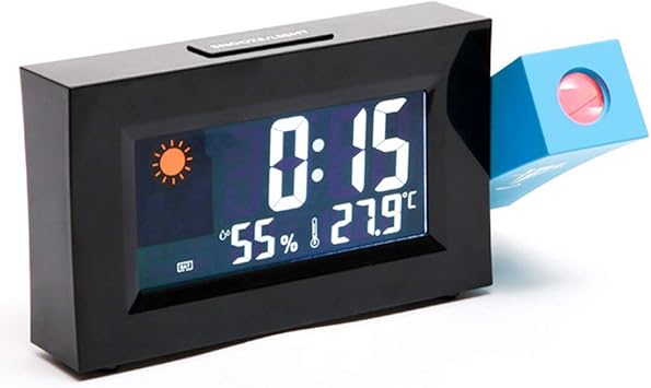 Weather Forecast Projection Clock 180 Flip Projection Display Rotating Electronic Colour Weather Clock Ceiling Projection Alarm Clock With Projection Snooze Student Alarm Clocks Amazon De Baumarkt