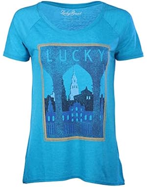 Jeans Women's Lucky City Scape T-Shirt-Teal