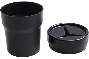 BANCHELLE Car Change Holder with Lid Automotive Plastic Garbage Cans 250 mL (0.06 Gallon) Portable for Keys Pen 1 Piece