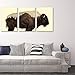 wall26 Canvas Print Wall Art Set Double Exposure Buffalo with Mountains Animals Wilderness Photography Realism Zen Scenic Colorful Multicolor for Living Room, Bedroom, Office - 16