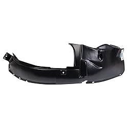 TRQ Front Right Inner Fender Liner Black Passenger