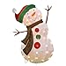 PRODUCTWORKS 32-Inch Pre-Lit 3D Victoria Hutto Snowman Christmas Yard Decoration, 50 Lights