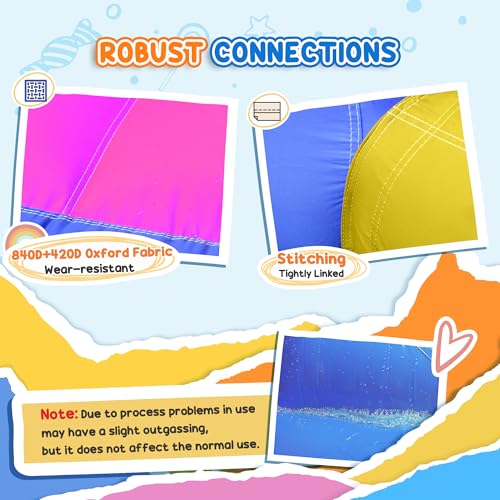 Outsunny Unicorn Bouncy Castle for Kids, Bounce House, Inflatable Water Slide Game, Ball Pit Pool, Climbing Wall, Basketball Hoop, Inflatable Game Toy, for 3-8, 12' x 10.5' x 7'