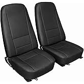 Iggee for Chevy Corvette C3 1970~1978 Artificial Leather Custom Made Original fit seat Covers (Black)