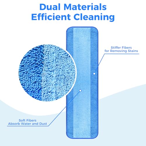 4-Pack 18 Inch Microfiber Mop Pads Compatible with Bona, Washable Reusable photo 11