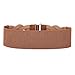 Women Black and Brown Retro Stretchy Wide Waist Belt 2 Pack Size L