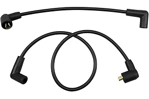Tavaski Spark Plug Wire Set Fit for John Deere P216 P218 P220 P224, Compatible with 316 318 420 Tractors, 2-Pack, 25CM+55CM, Copper & Rubber