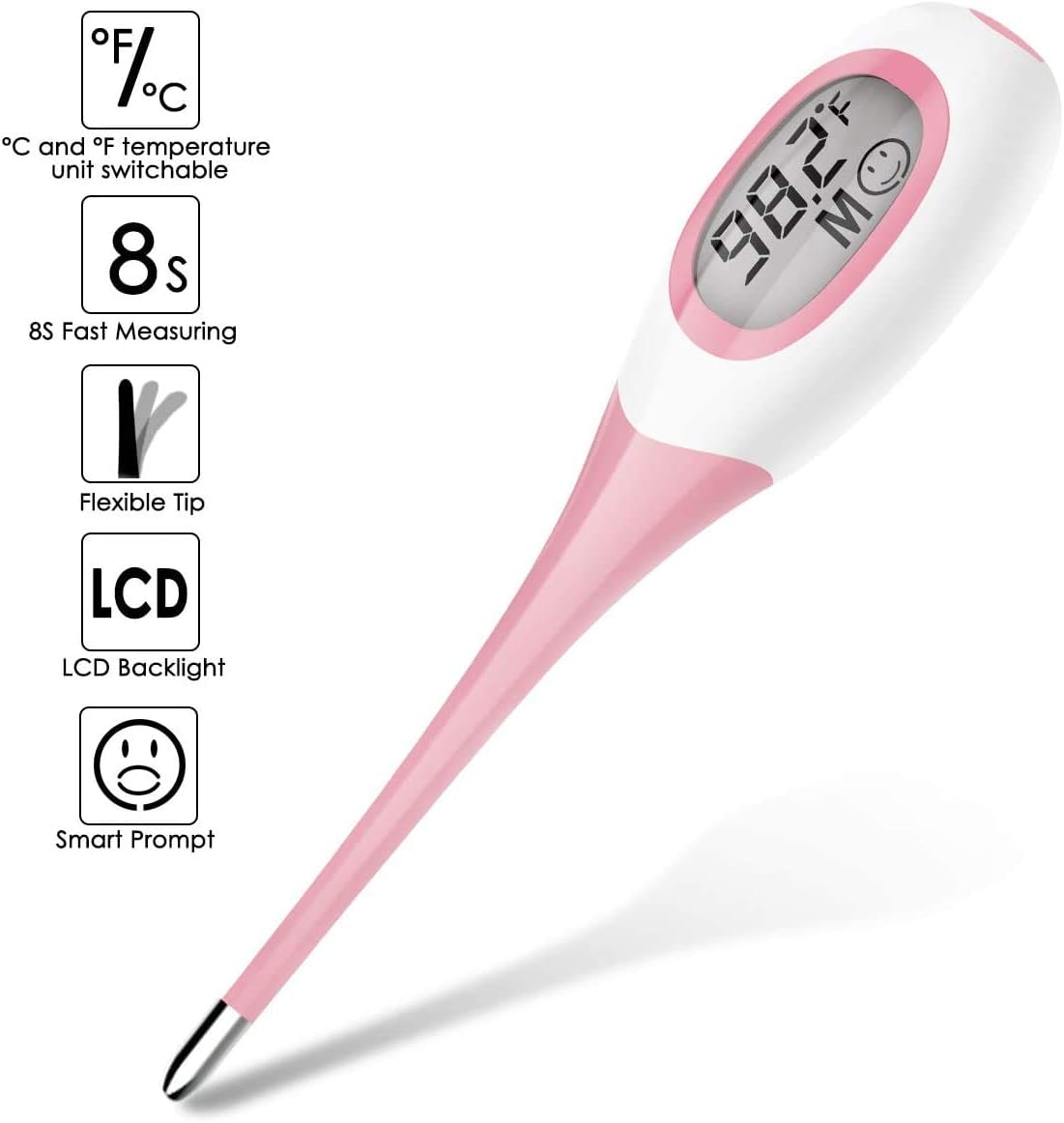 Digital Body Thermometer, Oral Underarm Temperature Thermometer Fast