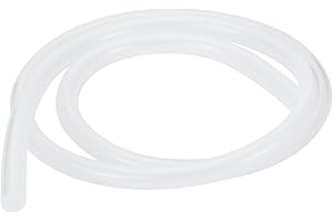 HEROFFIX 1 Pcs for Air and Water Silicone Vacuum Tubing Hose High Temperature Automotive Vacuum Line 3.3FT 1/4" 6mm ID 2mm Thickness Clear Silicone