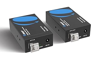 OREI USB-C Extender Over Fiber Optic Balun - ALT Mode UltraHD 4K @ 60Hz 4:4:4 DR, CEC, HDR10+, VESA Res, SFP+ - Up to 10 KM in Single Mode - 300M in Multi-Mode