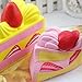 Bhbuy Jumbo Colorful Sandwich Strawberry Cake Release Stress Squeezing Toys Slow Rising Toy Random Color 6x6 Inch