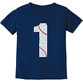 Tstars Baseball Number 1 1st Birthday Shirt Gifts for One Year Old Infant Kids T-Shirt