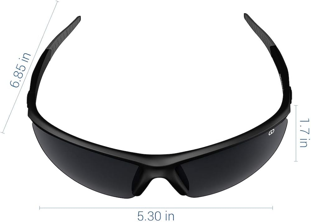 Polarized UV400 Sport Sunglasses Anti-Fog Ideal for Driving or Sports Activity (Black, Grey): Clothing