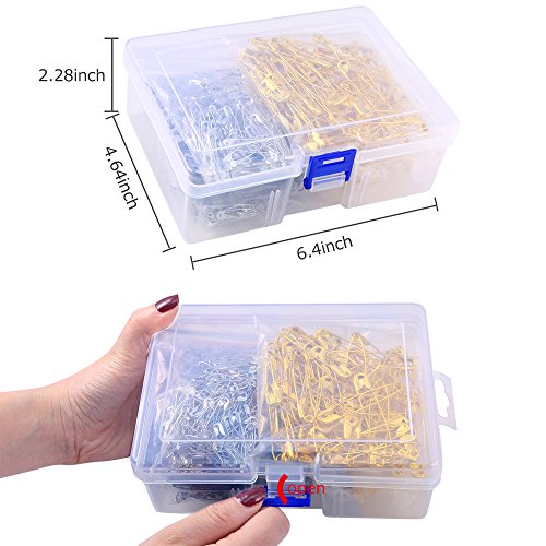 image for Pllieay 720 Pieces 4 Colors 6 Sizes Safety Pins Sewing Accessories for