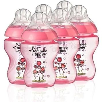 Amazon Com Tommee Tippee Closer To Nature 260ml Pink Decorated