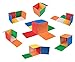 Strictly Briks The Cube 3D Building Brick & Storage Container Set Pat. Pending | Compatible with All Major Brands | 6 Square Plates | Double Sided for Large & Small Bricks (Basic Theme)