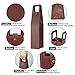 YunKo Leather Wine bag with Handles Reusable Wine Carriers Bag Single Bottle Wine Tote(Brown)