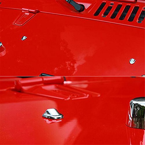 FMtoppeak Silver 2pcs Front Windshield Washer Wiper Spray Nozzle Trim Cover for 2007-2016 Jeep Compass/Patriot/Grand Cherokee/Cherokee