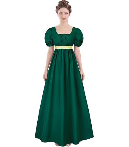 formal regency dress Dresses for Women Victorian Tea Gown with Satin Sash Vintage Ball Gown Ruffle Puff Sleeve (Burgundy S) : Clothing, Shoes & Jewelry Colors Spring 2025 Unfortunately the fabric used Chic Short White Tulle Color:Green as Pictures