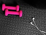 ComFy Mat Gym Flooring Mat 24x24 Interlocking EVA Tiles 96 Sq Ft Black view 2