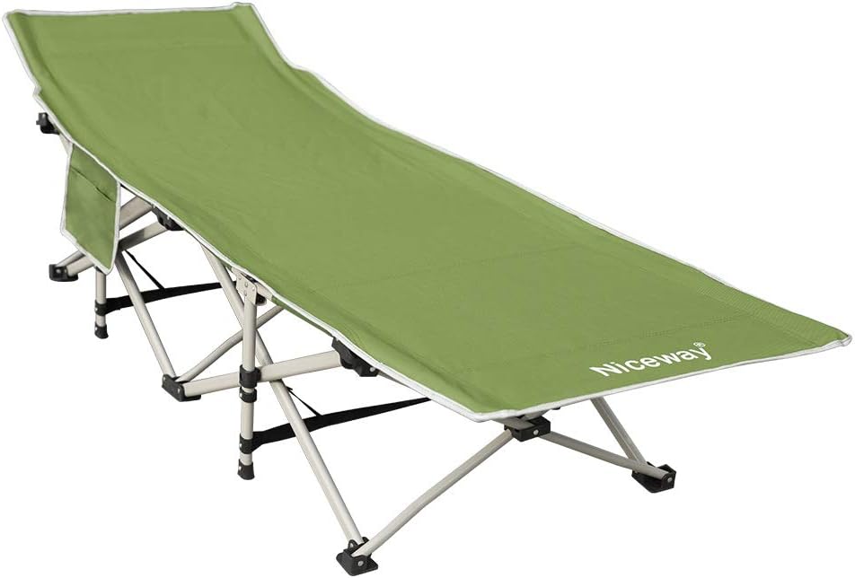 Niceway Oxford Portable Folding Bed Camping Cot with Storage Bag
