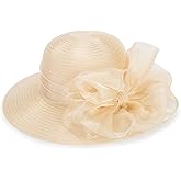 Kentucky Organza Sun Hat Summer Derby Hat Women Bowler Church Fascinators for Tea Party Wedding Cocktai
