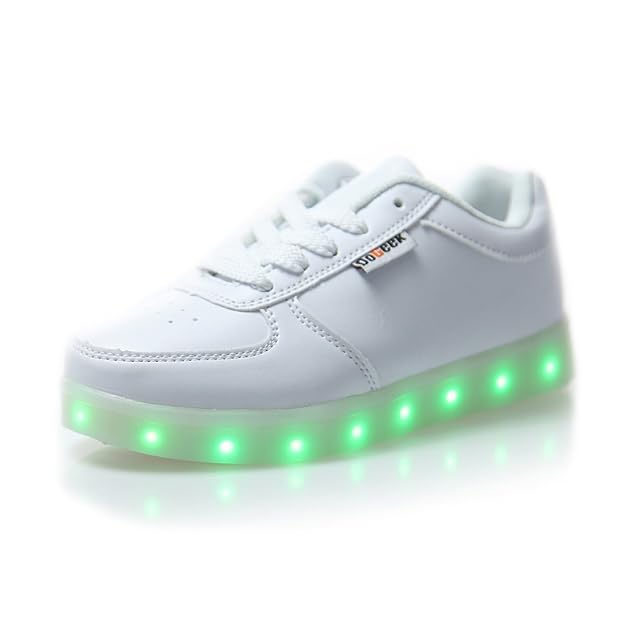 DoGeek LED Schuhe 7 Farbe USB Aufladen Leuchtend Sportschuhe Led Sneaker Turnschuhe for Herren Damen ?Wählen Sie 1 größere Gr