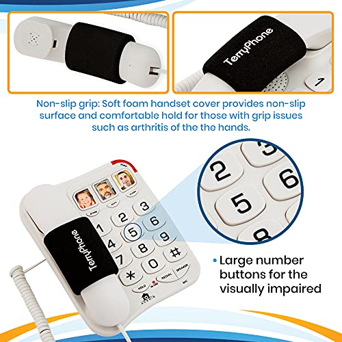 Big Button Phone for Seniors Corded Landline Telephone