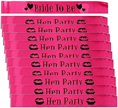 ofoen 10 Pieces Hen Party Sashes and 1 Piece Bride To Be Sash Decoration for Hen Night Party Wedding Ladies Night Out