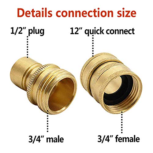 EDOU Pressure Washer Adapter Set,Quick Disconnect Kit, M22 Swivel to 3/8'' Quick Connect, 3/4" to Quick Release, 8-Pack