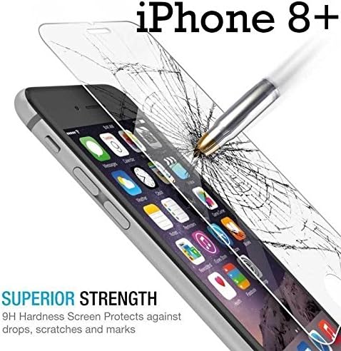 iPhone 8 Plus Screen Protector, Tempered Glass, Anti-Scratch Ultra Clear - Original Technology - For iPhone 8 Plus