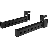Mikolo Safety Catches, Spotter Arms-Fit 2"x 2" Tube, with 1" Hole for Squat Rack Power Rack Cage, 800LBS Capacity (1 Pair)