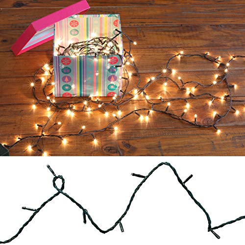 iMato Christmas Lights, 66ft 200 LED String Tree Lights Outdoor Indoor,8 Modes Waterproof Christmas String Light,Dimmable Safe Adapter Remote Decorative Light String for Wedding Parties (Yellow)