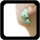 Andelaisi Boho Cute Animal Bite Earrings Vintage 3D Clay Earrings Animal Dog Funny Earrings Cartoon Biting Ears Stud Earrings 3D Handmade Polymer Clay Earring for Women(Yellow)