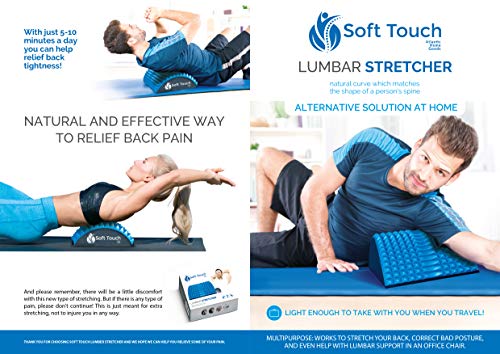 Fitness Junction Back Stretcher, Back Pain Relief, Lumbar Support Device, Spinal Pain Relief, Multi-Level Back Stretcher, Lower Back Massager, Chair Back Support- Two Massage Balls Included.