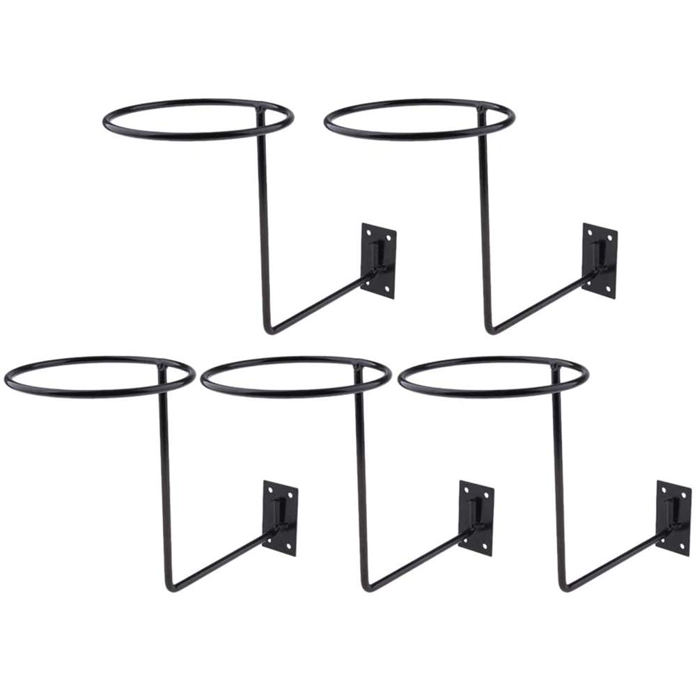 Hacbop 5Pcs Metal Helmet Holder Wall Mount, Helmet Stand Rack, Wall Mounted Hook for Coats, Hats, Caps etc Upgraded Motorcycle Accessories