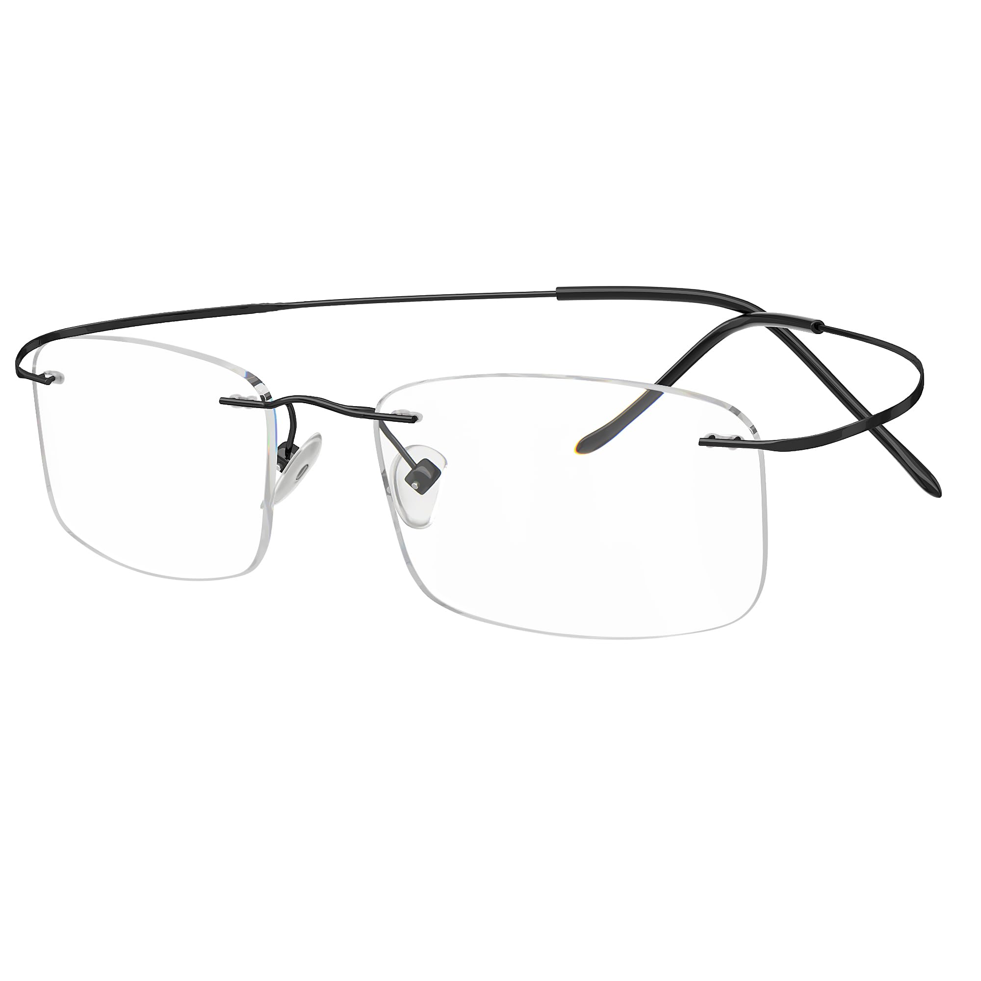 Eyekepper Titanium Rimless Reading Glasses Readers Men Women Black +1.5 — image 1