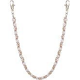 1 Pcs Gothic Rocker Body Chain, Hip Hop Pearl Wrap Pants Chain, Edgy Layered Belt Accessory, Suitable for Men & Women, Ideal as Jeans, Pant Pocket Chains, Trouser Hipster Clothing Accessory(Gold)