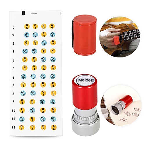 Ukulele Fretboard Note Decals Fingerboard Frets Map Sticker.Ukulele Fingering Labels. + Ukulele Classic Chord Stamp Chords Print Signet. +Music Hand Finger Shaker Rhythm Sand Hammer Shot Ring.