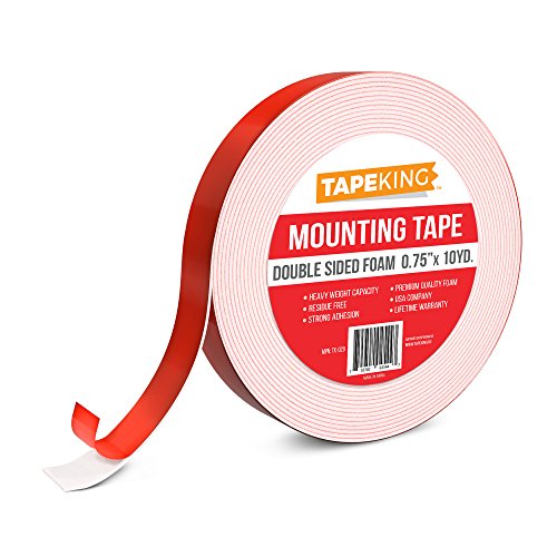 Tape king foam mounting tape white, double sided 3/4 in…