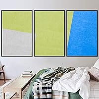 3 Piece Framed Canvas Wall Art Abstract Colorful Cool Geometric Canvas Prints Home Artwork Decoration for Living Room,Bedroom - 16