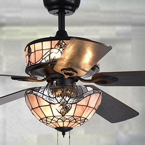 Warehouse of Tiffany CFL8285BL Ceiling Fan, 52"