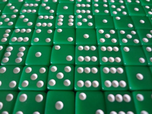 200 Green Dice Small MINI - 8MM