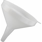 Winco 6 1/4" White Plastic Commercial Funnel | Wide diameter, NSF certified, Efficient transfer, Restaurant service