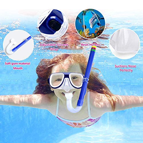 Kids Snorkel Set Junior Snorkeling Gear Kids Silicone Scuba Diving