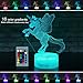 JMLLYCO Unicorn Night Light Unicorn Gifts 16 Colors Change with Remote Control Optical Illusion Kids Lamp As a Gift Ideas for Kids and Girls Birthday Gifts