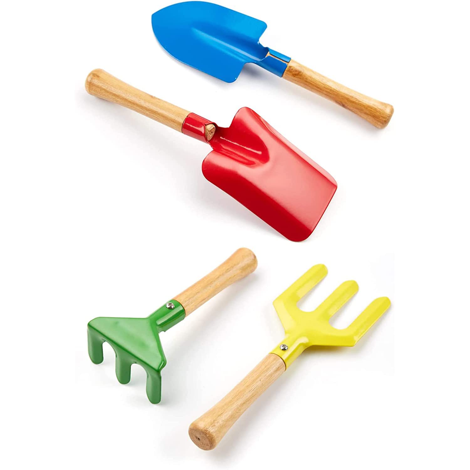 Kids Gardening Tools Set, 5PCS Gardening Tools for Kids Metal with Sturdy Wooden Handle Safe Gardening Tools 8