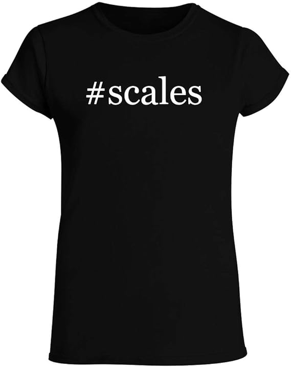 scales Women's Crewneck Short Sleeve TShirt, Black, XXLarge Clothing
