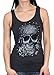 Hot Leathers Skull Bandana with Crystal Studs Women's biker Tank Top (Charcoal Heather, Medium)